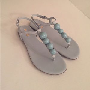 New Louise Et Cie Leather Blue Thong Sandals Size 8.5